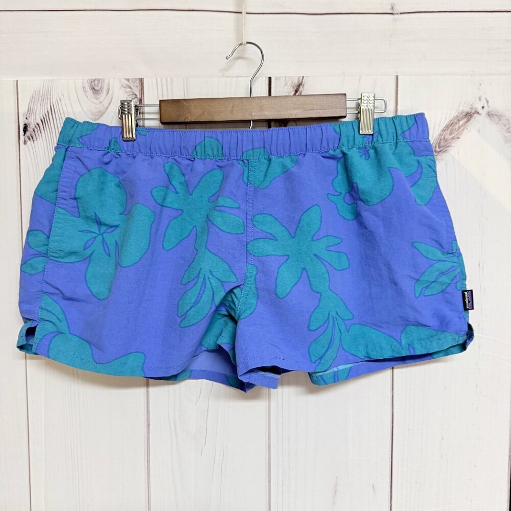 Patagonia Women’s Baggies Shorts XL Kalani Big Float Blue EUC - Picture 2 of 10